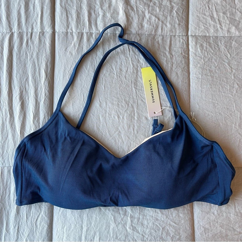 NWT Summersalt The Ribbed Voyager Bikini Top Size Small